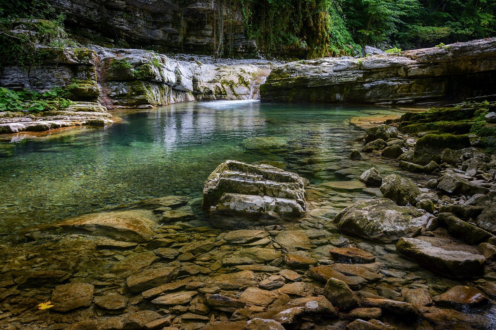 The creek at the west boundary